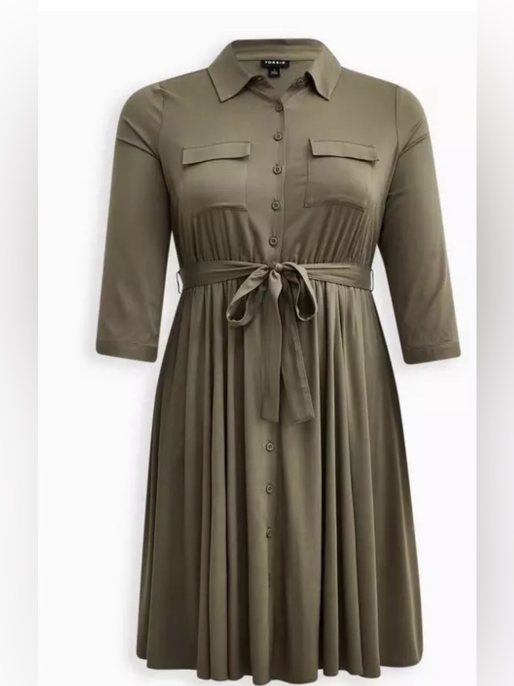 NWT TORRID Mini Challis Shirt Dress Size 1X - Picture 4 of 12